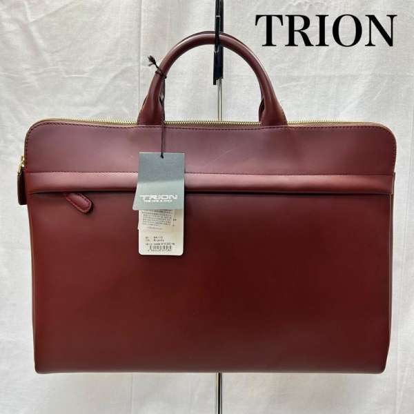 トライオン ブリーフバッグM ビジネスバッグ Brandy 牛革 AA113 メンズ - ISItems【USED】【古着】【中古】50152595