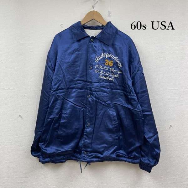 古着 60s USA チェーン ステッチ ヴィンテージ スナップ ボタン サテン コーチ ジャケット メンズ 表記無し ISItems【USED】【古着】【中古】50152692