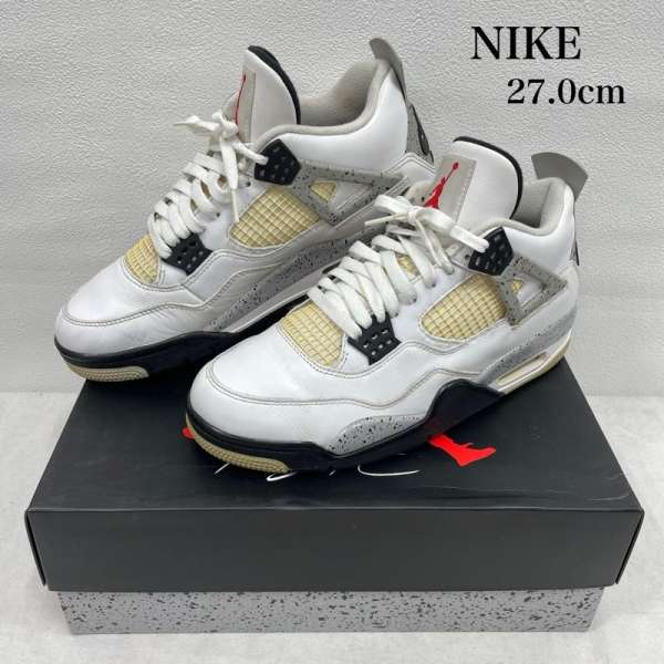 ナイキ AIR JORDAN 4 RETRO OG WHITE CEMENT エアジョーダン レトロ 白いことセメント質 スニーカー 840606-192 27珊 メンズ 27.0珊 ISItems【USED】【古着】【中古】50153076 靴-その他