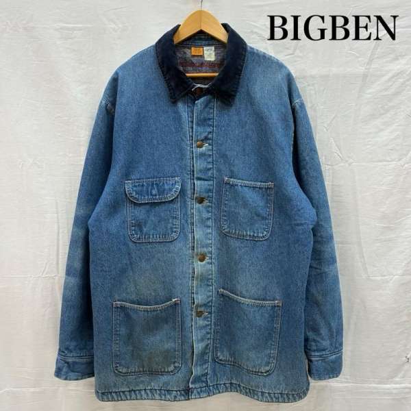 ビッグベン Wrangler 80s USA製 ブランケットライナー コーデュロイカラー デニムジャケット カバーオール メンズ 48 ISItems【USED】【古着】【中古】50153476|クラシカ