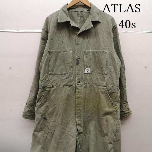ヴィンテージ 40s ATLAS オールインワン 繋ぎ 戦争状態 月桂樹 飛び降りる背広 メンズ 書きあらわす皆無 ISItems【USED】【古着】【中古】50153480