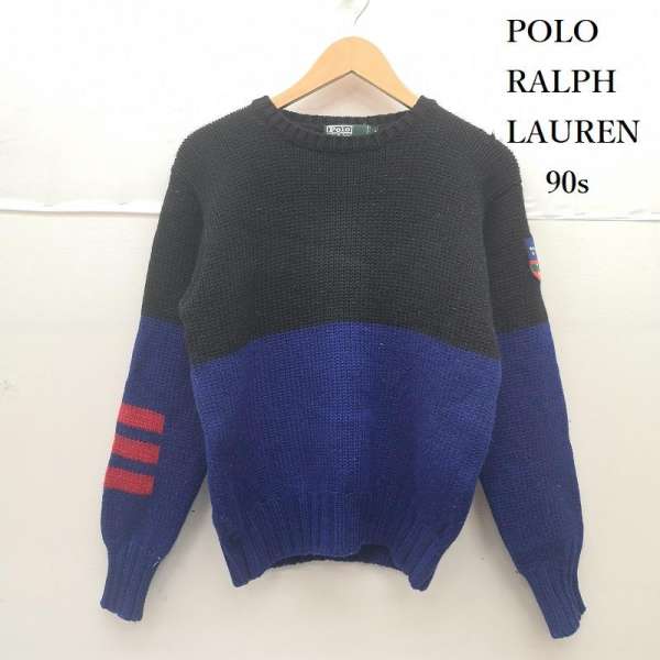 ポロラルフローレン 90s SUICIDE SKI スーサイドスキー ニット セーター メンズ M ISItems【USED】【古着】【中古】50153559