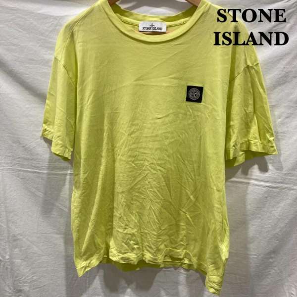 ストーンアイランド Logo Patch T-shirt ロゴパッチTシャツ 761524113 V0031 イエロー メンズ XL ISItems【USED】【古着】【中古】50153662