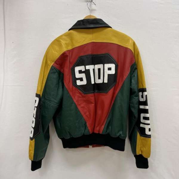 古着 マルチカラー レザージャケット メンズ 46 ISItems【USED】【古着】【中古】50153679