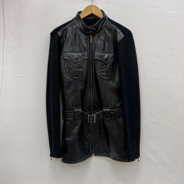 ヒステリックグラマー 00s ニット切替 レザージャケット y2k レディース FREE ISItems【USED】【古着】【中古】50154666