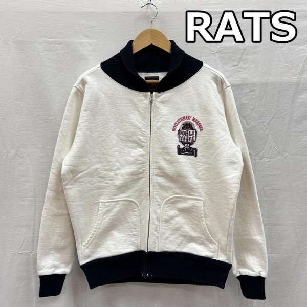 ラッツ 18RTC-0304 ZIP UP TRIM SWEAT ロゴタイプ ジップアップ 甚だしい 汗水 上衣 セパポケ M【USED】【古着】【中古】50154723