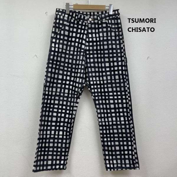 ツモリチサト ブロック チェック ワイド パンツ レディース 1 ISItems【USED】【古着】【中古】50154814 6,160円