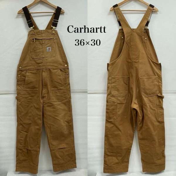 カーハート ダック ダブルニー オーバーオール メキシコ製 RELAXED FIT リラックスフィット メンズ 36 ISItems【USED】【古着】【中古】50154928