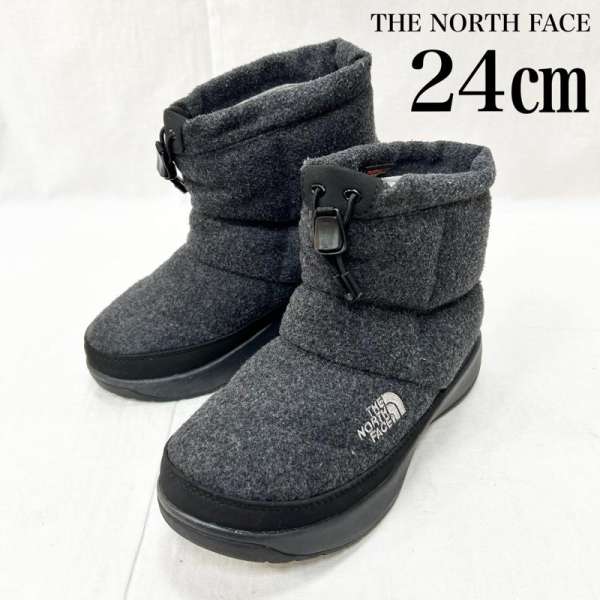 ザノースフェイス nfw51979 W Nuptse Bootie Wool V short チャコールグレー US7/24cm レディース US：7 ISItems【USED】【古着】【中古】50155268