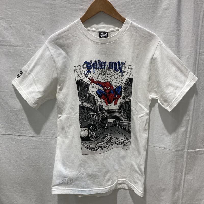 ステューシー マーベル コラボ スパイダーマン 白 ホワイト コットン100％ メキシコ製 メンズ S ISItems【USED】【古着】【中古】50155418