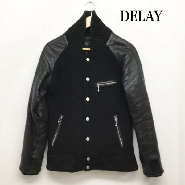 ディレイバイウィンアンドサンズ DELAY by win&sonsスタジャン レザージャケット DW17-JK-005 メンズ 1 ISItems【USED】【古着】【中古】50155524|クラシカ