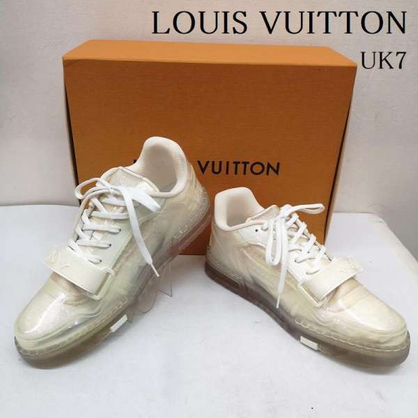 ルイヴィトン LV調教師 伝達ルート スケルトン モノグラム スニーカー UK：7【USED】【古着】【中古】50156021