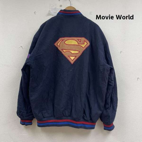 古着 Movie World スーパーマン ワッペン 刺繍 スタジャン メンズ 表記無し ISItems【USED】【古着】【中古】50156123