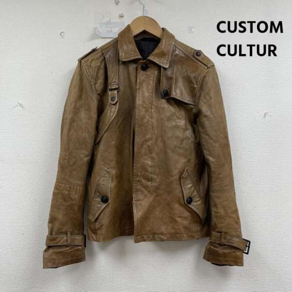 カスタムカルチャー 羊革 レザー ジャケット アウター ブラウン メンズ 44 ISItems【USED】【古着】【中古】50156360