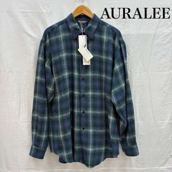 オーラリー 25AW AIRY WOOL CHECK SHIRT エアリー ウール チェック シャツ A25AS01WN メンズ 5 ISItems【USED】【古着】【中古】50156832｜クラシカ