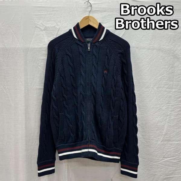 ブルックス ブラザーズ スーピマコットン ケーブル編み ニット ボンバー タイプ ジャケット メンズ S ISItems【USED】【古着】【中古】50156934