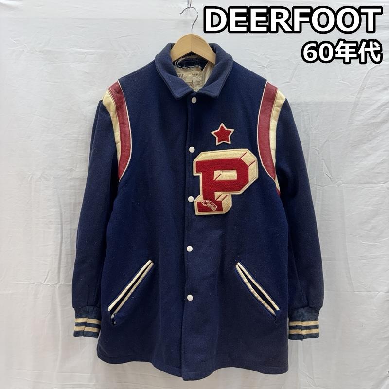 ヴィンテージ DEERFOOT 60年代 USA製 ウール ロンスタ スタジャン ワッペン ラウンドスリーブ 60s メンズ 42 ISItems【USED】【古着】【中古】50157786｜クラシカ