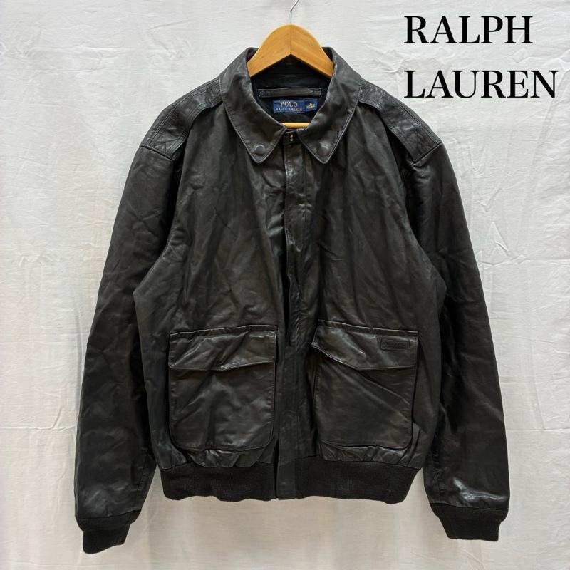 ポロラルフローレン 付け届け下げ札 オイルド カウ なめし革 航空 上衣 A-2 手あい メンズ XL ISItems【USED】【古着】【中古】50157882