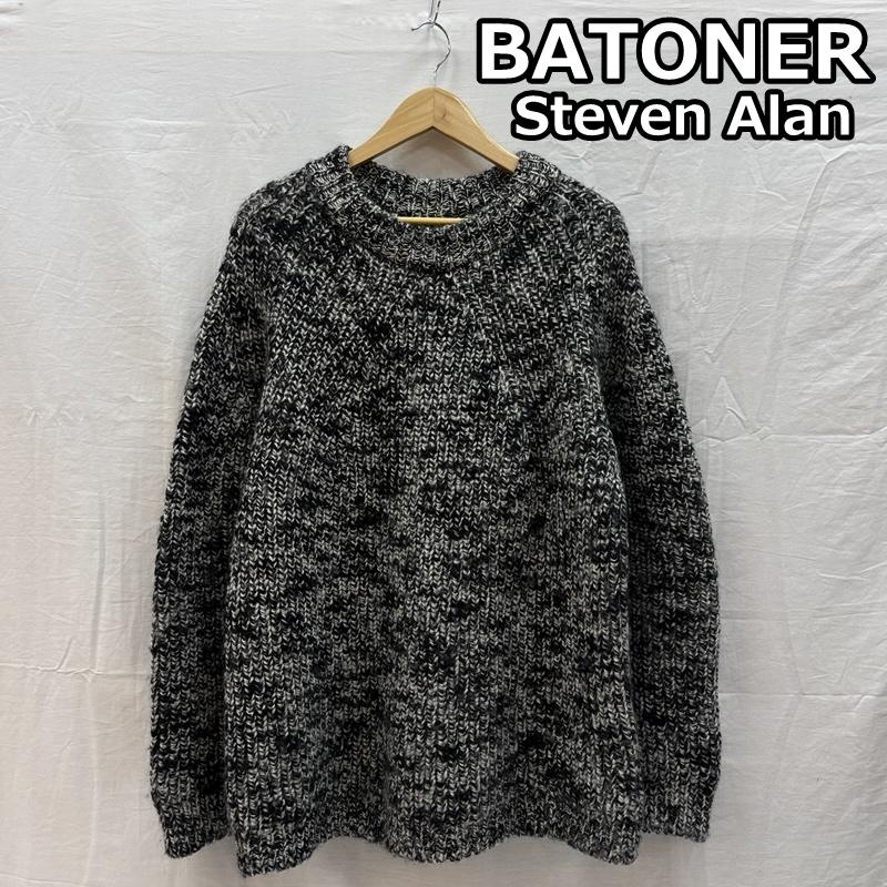 バトナー Steven Alan スティーブンアラン BN-16FM-035 朦朦たる 労働者の一団のど首 編み物 ティーシャツ 3【USED】【古着】【中古】50157909