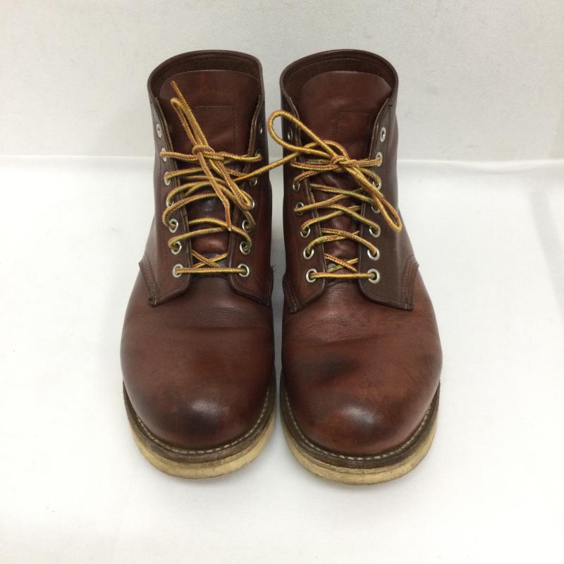 レッドウィング レッドウィング REDWING 9105 6INCH ROUND TOE BOOT RED BROWN D ワイズ 6in ラウンドトゥ ブーツ 細工物ブーツ メンズ US：9 ISItems【USED】【古着】【中古】50158001