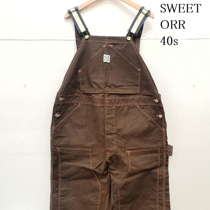 ヴィンテージ 40s SWEET ORR ブラウンダック ダブルニー 大層らしい櫂 ノンウォッシュ メンズ 書きあらわす皆無 ISItems【USED】【古着】【中古】50159274