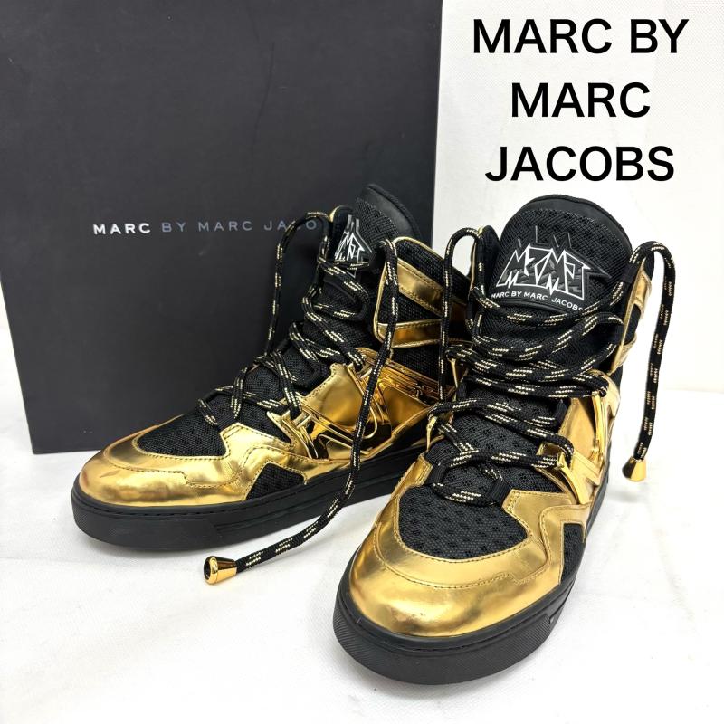 マークバイマークジェイコブス ハイカットスニーカー 黒いこと ゴールド M9000426 レディース US：8 ISItems【USED】【古着】【中古】50160142