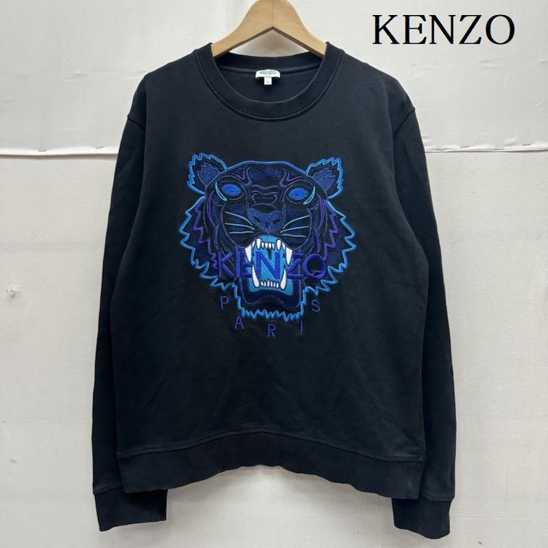 ケンゾー 18AW Tiger Sweat Shirt 虎 ロゴタイプ 刺しゅう 汗水 F865SW0014XV メンズ L ISItems【USED】【古着】【中古】50161074