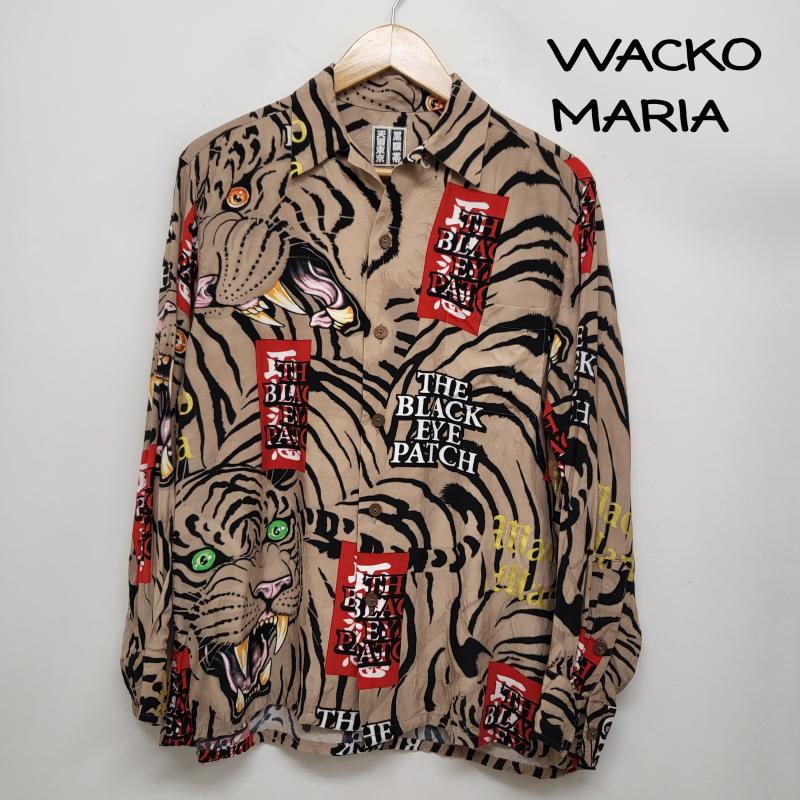 ワコマリア ブラックアイ パッチ ハワイアン 長袖レーヨンシャツ 虎 メンズ XS ISItems【USED】【古着】【中古】50163414｜クラシカ