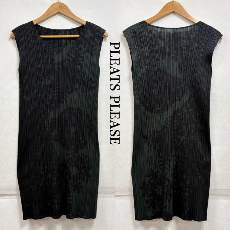 プリーツプリーズ ISSEY MIYAKE イッセイミヤケ ノースリーブ フレンチスリーブ プリーツ ワンピース プリント PP43-JT806 レディース 3 ISItems【USED】【古着】【中古】50163993｜クラシカ