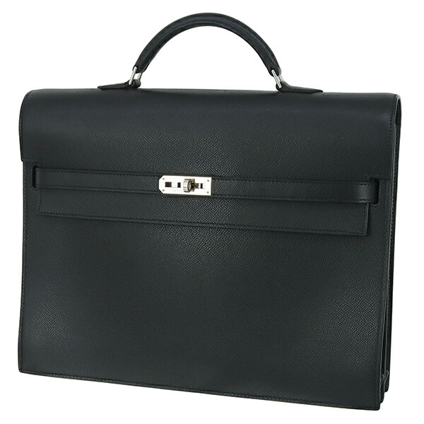 【美品】 エルメス ケリーデペッシュ 34 エプソン ブラック 黒 シルバー金具 エルメス ブリーフケース HERMES エルメス ビジネスバッグ メンズ レディース 書類カバン A4 レザー 本革 ハンドバッグ ハンドバック ブランド 中古