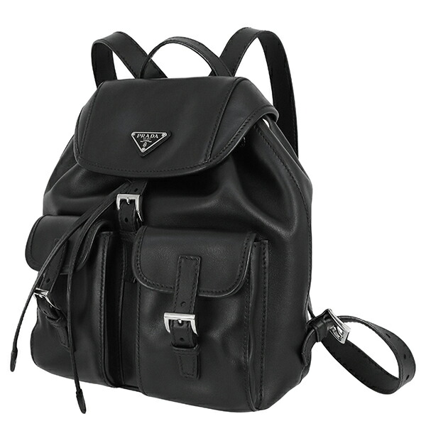 美品✨ PRADA プラダ バックパック ナイロン×サフィアーノ 三角ロゴ 黒 美品✨ PRADA プラダ バックパック ナイロン×サフィアーノ 三角