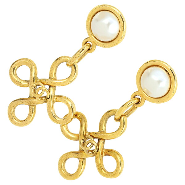 【10%OFF】 シャネル イヤリング ココマーク ドロップ スイング コスチュームパール メタル ゴールド GP CHANEL シャネル ココマークイヤリング レディース CCロゴ ファッションパール フェイクパール アクセサリー ブランド 美品 中古｜ACROSS～アクロス～ 59,400円