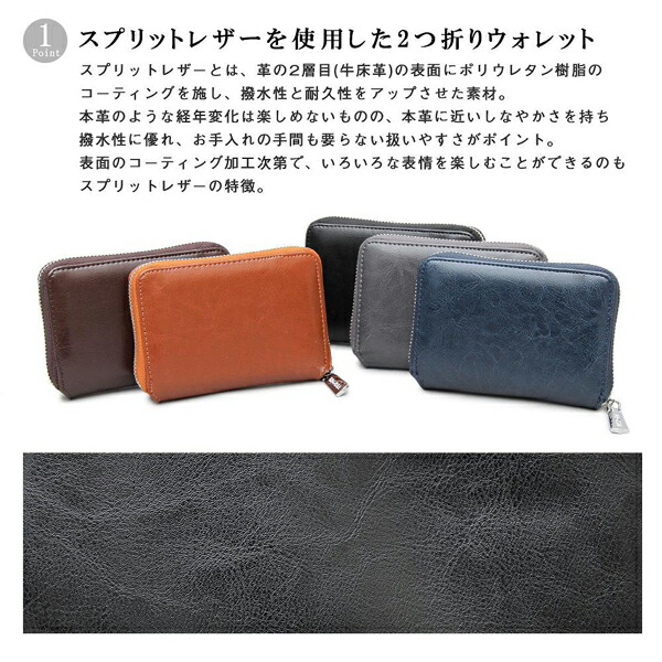 10 Off Regista 財布 メンズ ラウンドファスナー財布 スプリットレザー 二つ折り財布 コンパクト ボックス型小銭入れ ジップ 小さめ 中学生 高校生 男子 男性 本革 メンズ財布 2つ折り財布 シンプル 使いやすい ミディアムウォレット ブランド Schwimmbad Delphine De