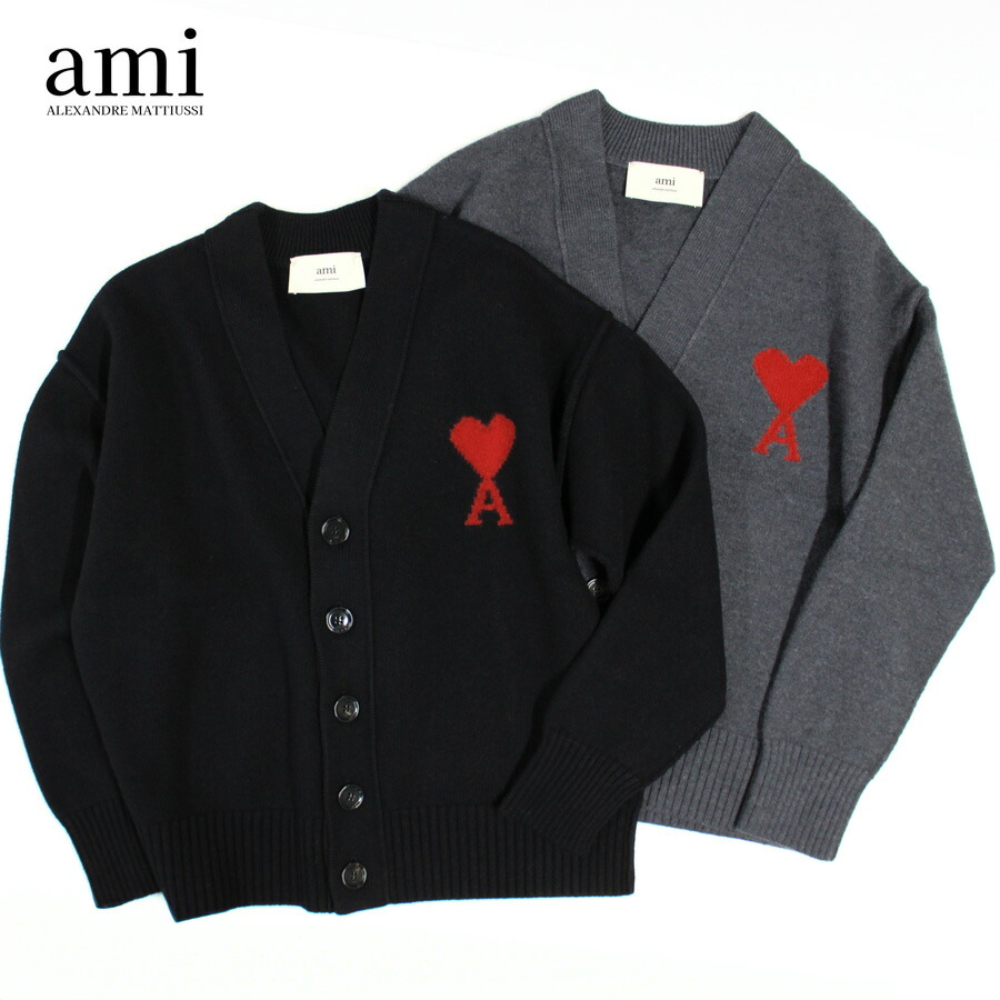 楽天市場】AMI Paris アミ パリス カーディガン クルーニット セーター