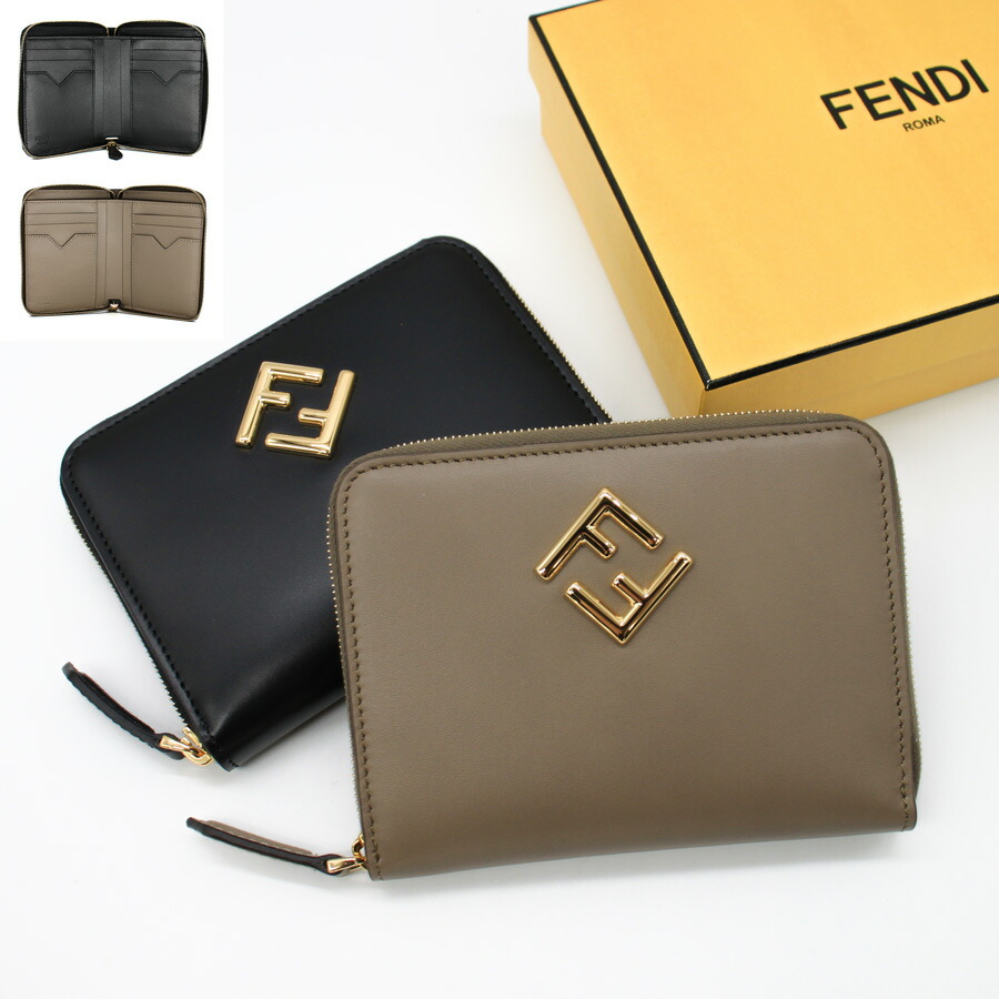 楽天市場】フェンディ FENDI 2つ折り財布 小銭入れ付き ブラウン