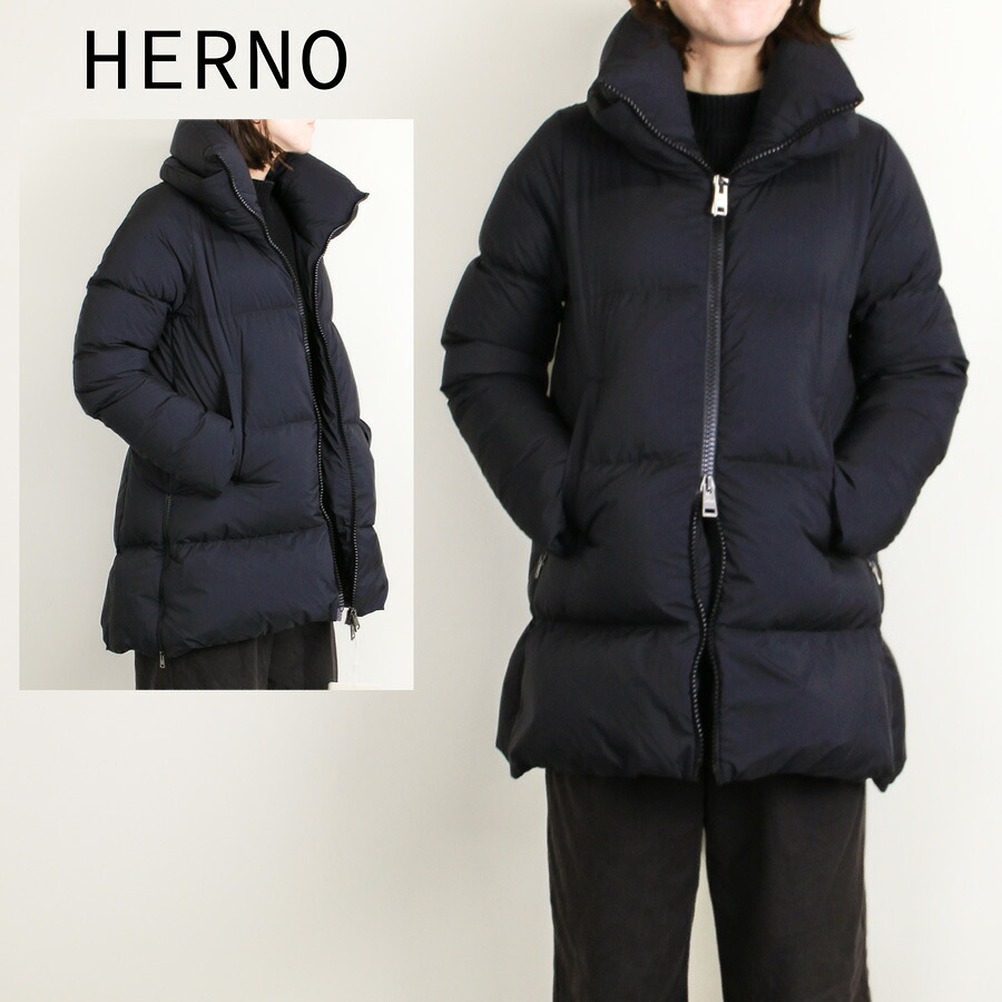 【楽天市場】【サイズ38限定】HERNO ヘルノ （PI001959D-12456Z） エコアージュ Aシェイプ コート A-Shape ...