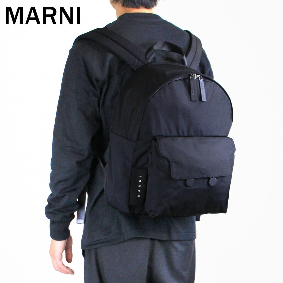 MARNI 黒 ナイロン リュック NYLON / デイパック（バックパック/リュック）｜MARNI（マルニ