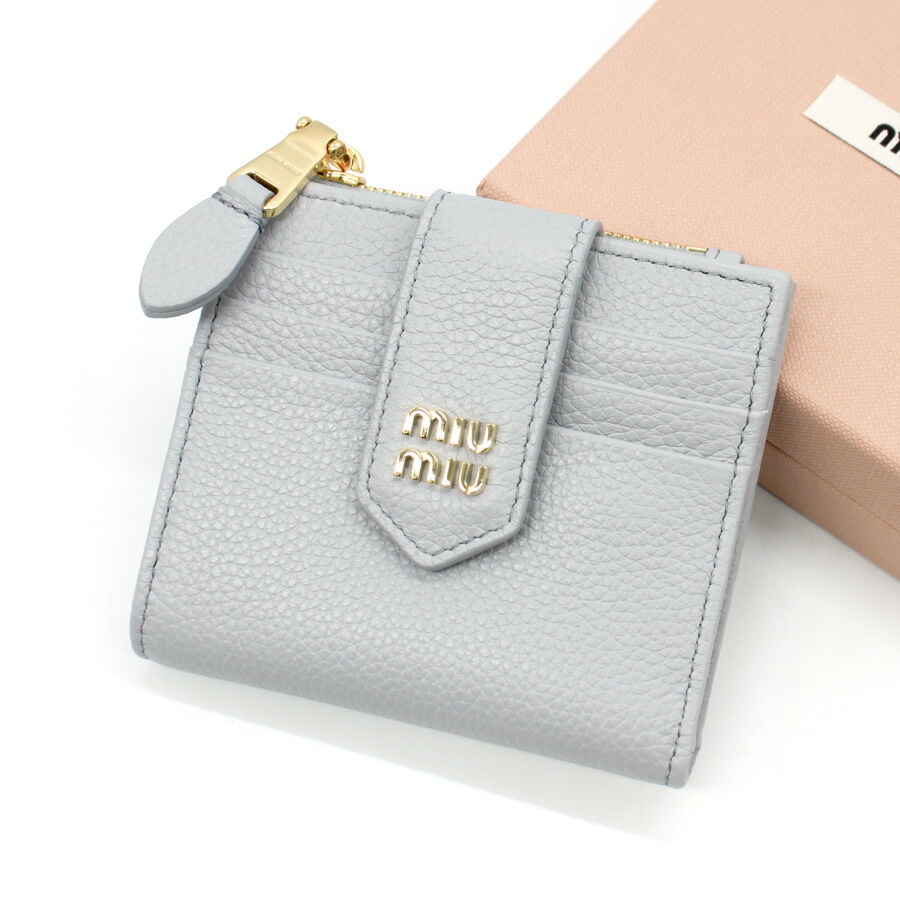 楽天市場】ミュウミュウ MIU MIU 財布 二つ折り マテラッセ ミニ財布