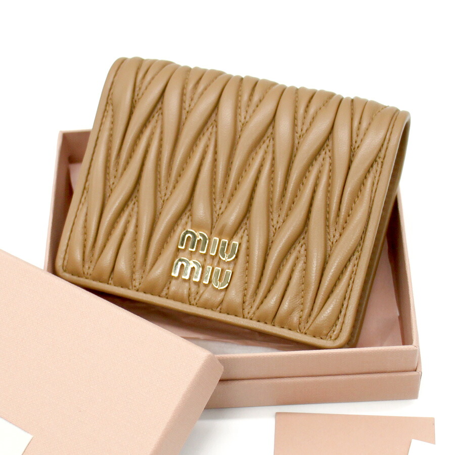 楽天市場】ミュウミュウ MIU MIU 財布 二つ折り マテラッセ ミニ財布