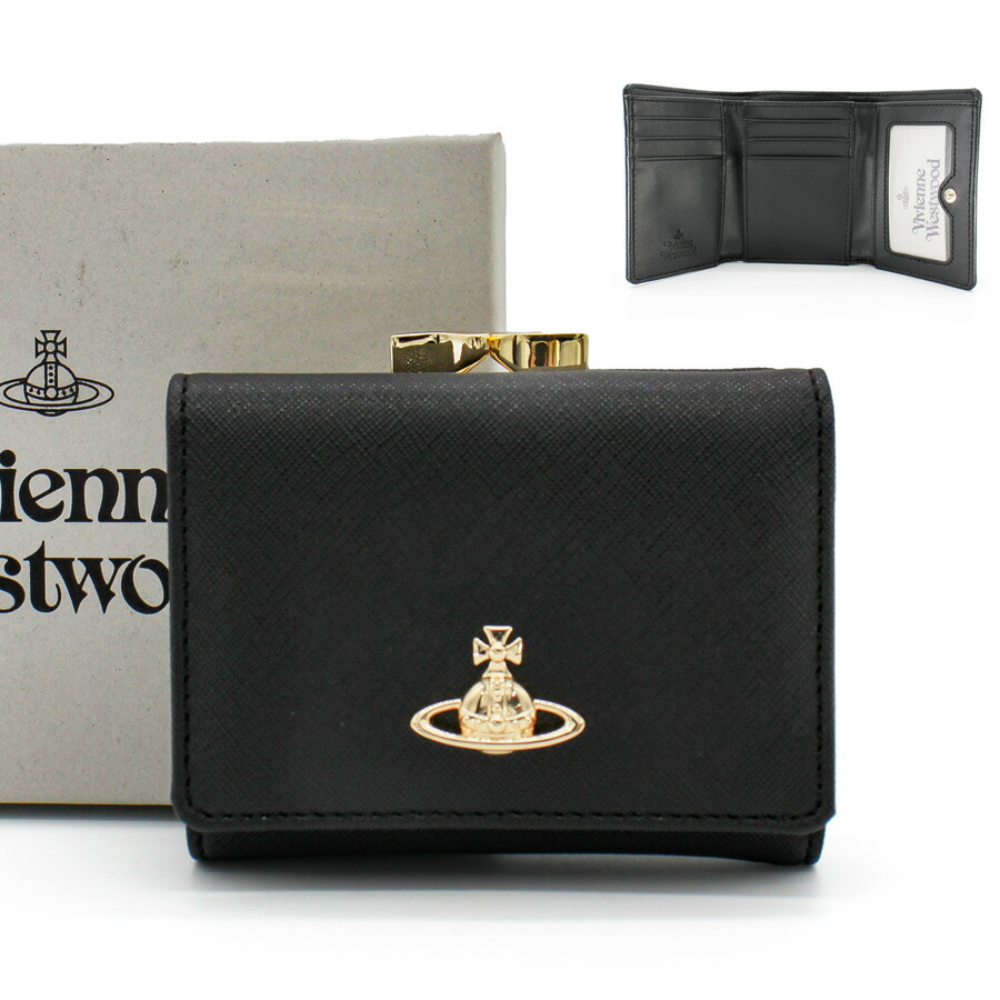 Vivienne Westwood サフィアーノレターウォレット ブラック Vivienne Westwood / サフィアーノレターウォレット ブラック