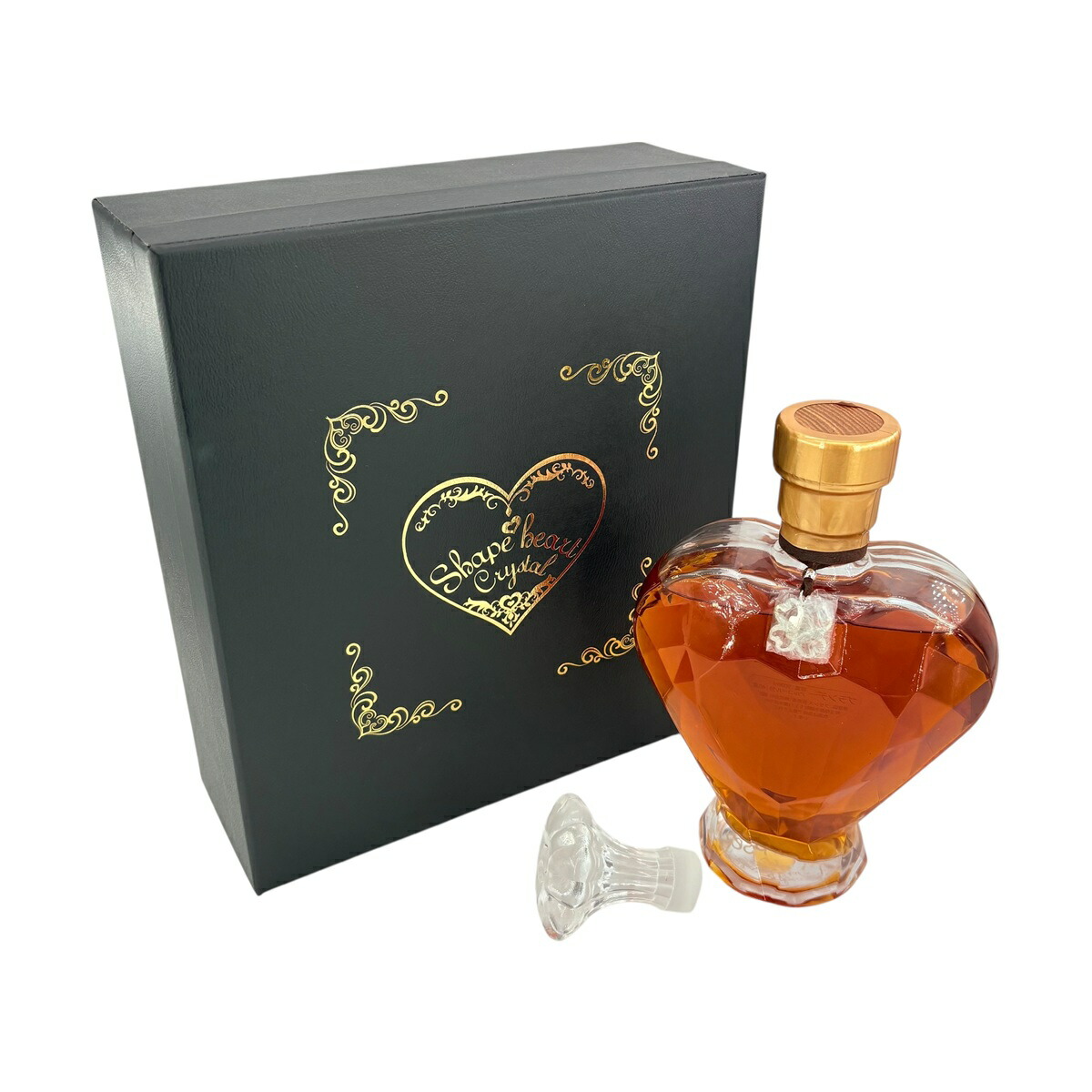 シェイプハート ピンク　クリスタルボトル　替え栓・化粧箱付 国産品　未開封 楽天市場】シェイプハート クリスタル 500ml ブランデー
