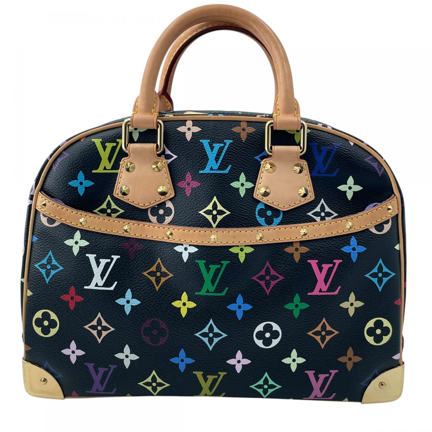 【中古】 LOUIS VUITTON ルイ・ヴィトン M92662トゥルーヴィル マルチカラー モノグラム ハンドバッグ ノワール ブラック レディース  25030244 KJ