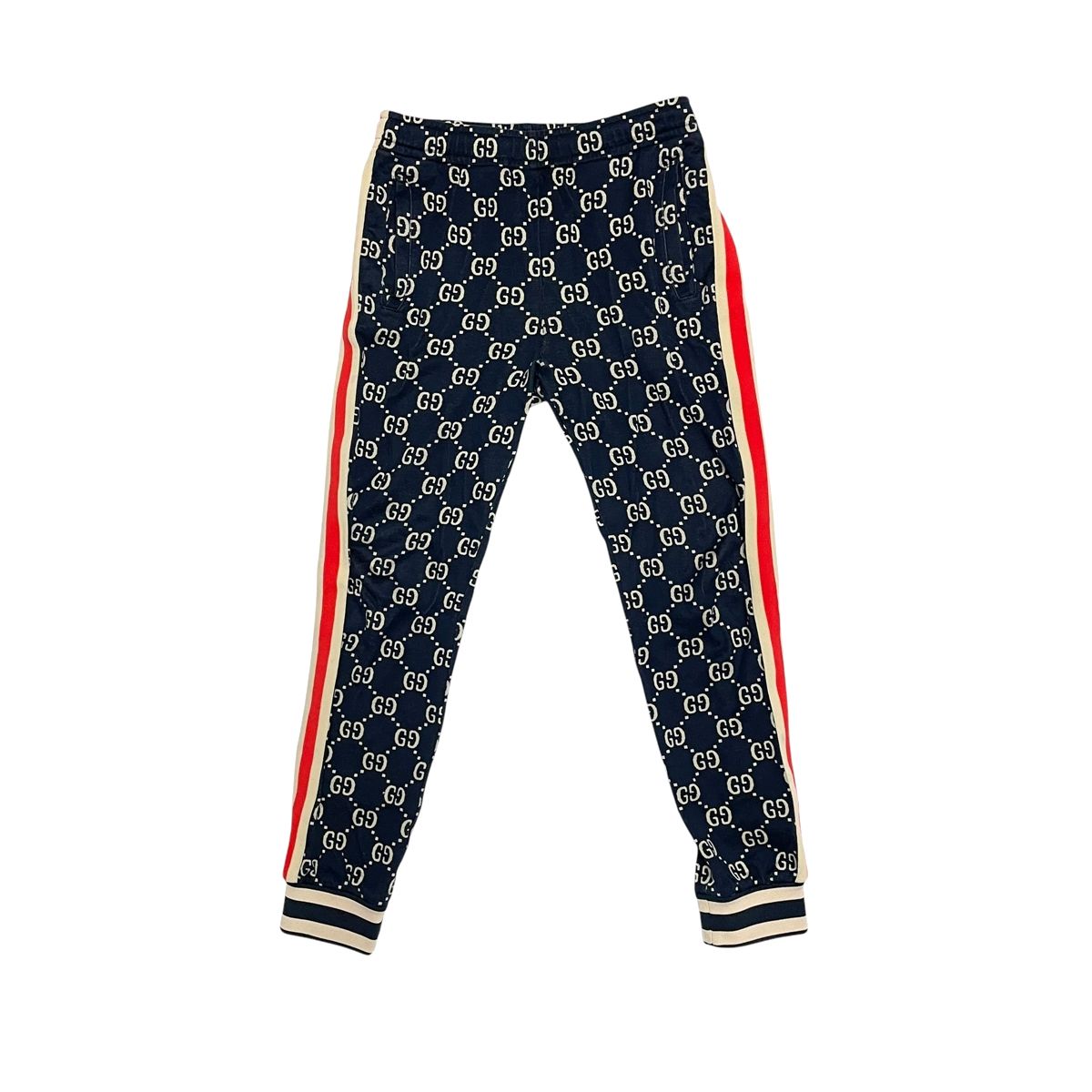 【中古】 GUCCI グッチ GGジャガード ジョギングパンツ 496920 X9V05 スウェットパンツ ジャージ トラックパンツ ロゴ メンズ レディース 25038498 AO