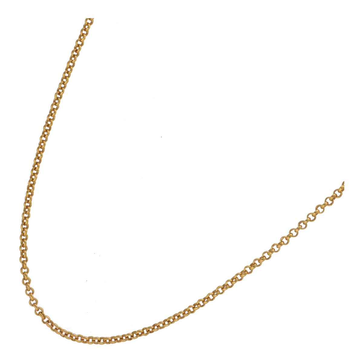 【中古】 CHROME HEARTS クロムハーツ ロールチェーン 18inch 22K ゴールド 首飾り チェーン店 18in 24021277 RS