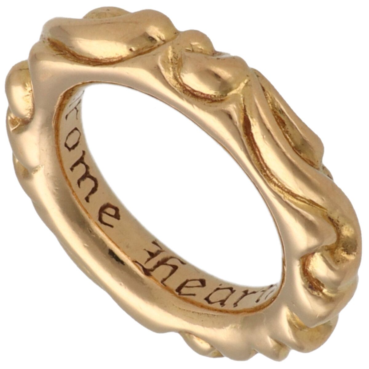 【中古】 CHROME HEARTS クロムハーツ スクロールバンドリング 10号 22K ゴールド 指環 付属物 25039226 RS