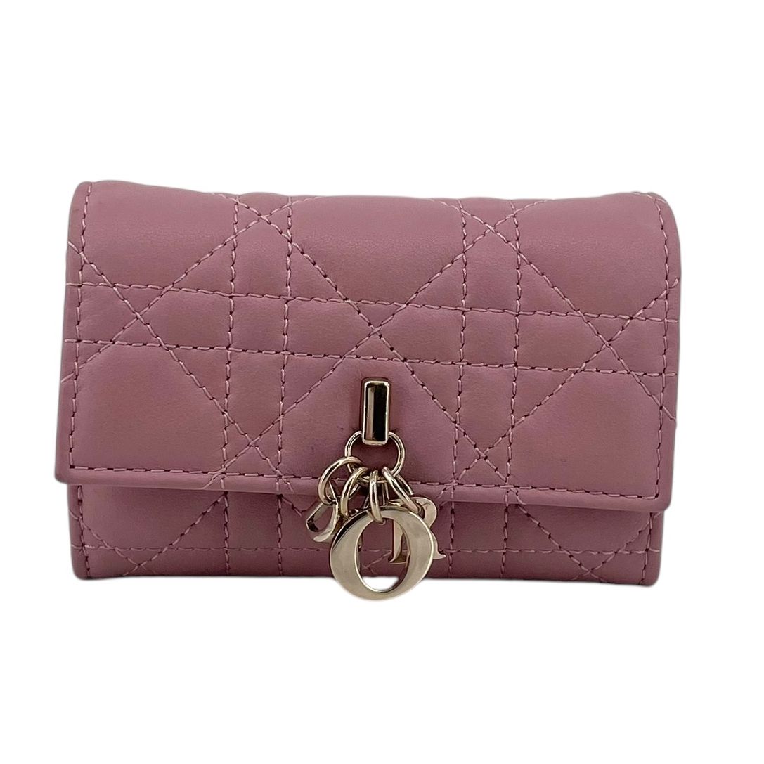 Christian Dior ディオール 二つ折り財布 カナージュ キルティング Christian Dior ディオール 二つ折り財布 S0178ONMJ LADY DIOR