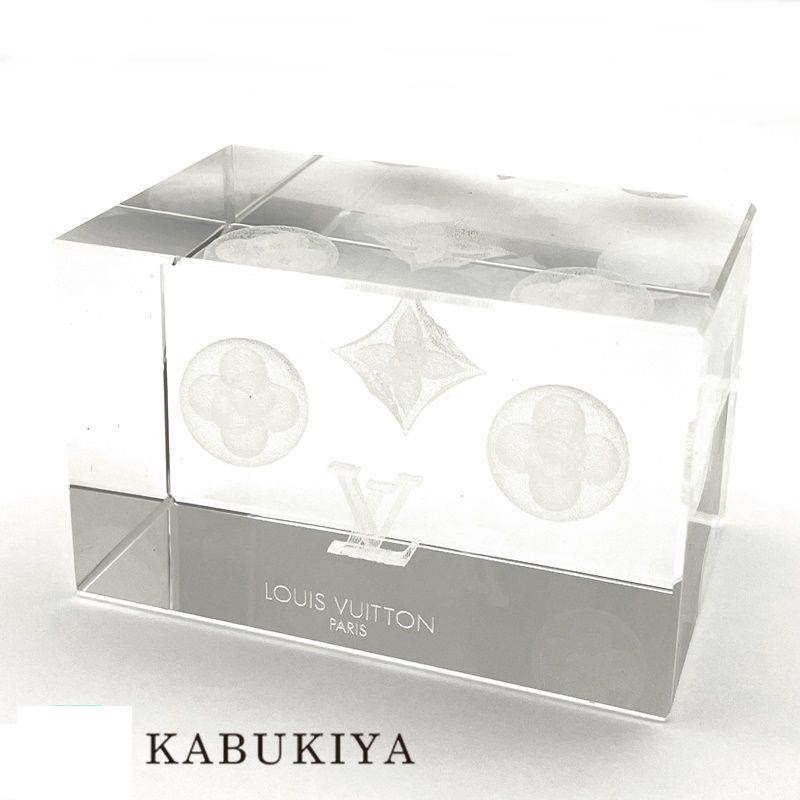 【中古】 LOUIS VUITTON ルイ・ヴィトン その他 LOUIS VUITTON ルイ・ヴィトン ペーパーウェイト 3D クリスタル 小物 文鎮 インテリア 置物 クリア 透明 人気ブランド【中古】20-37081YU 20037081 ｜歌舞伎屋 X シルバーバンク