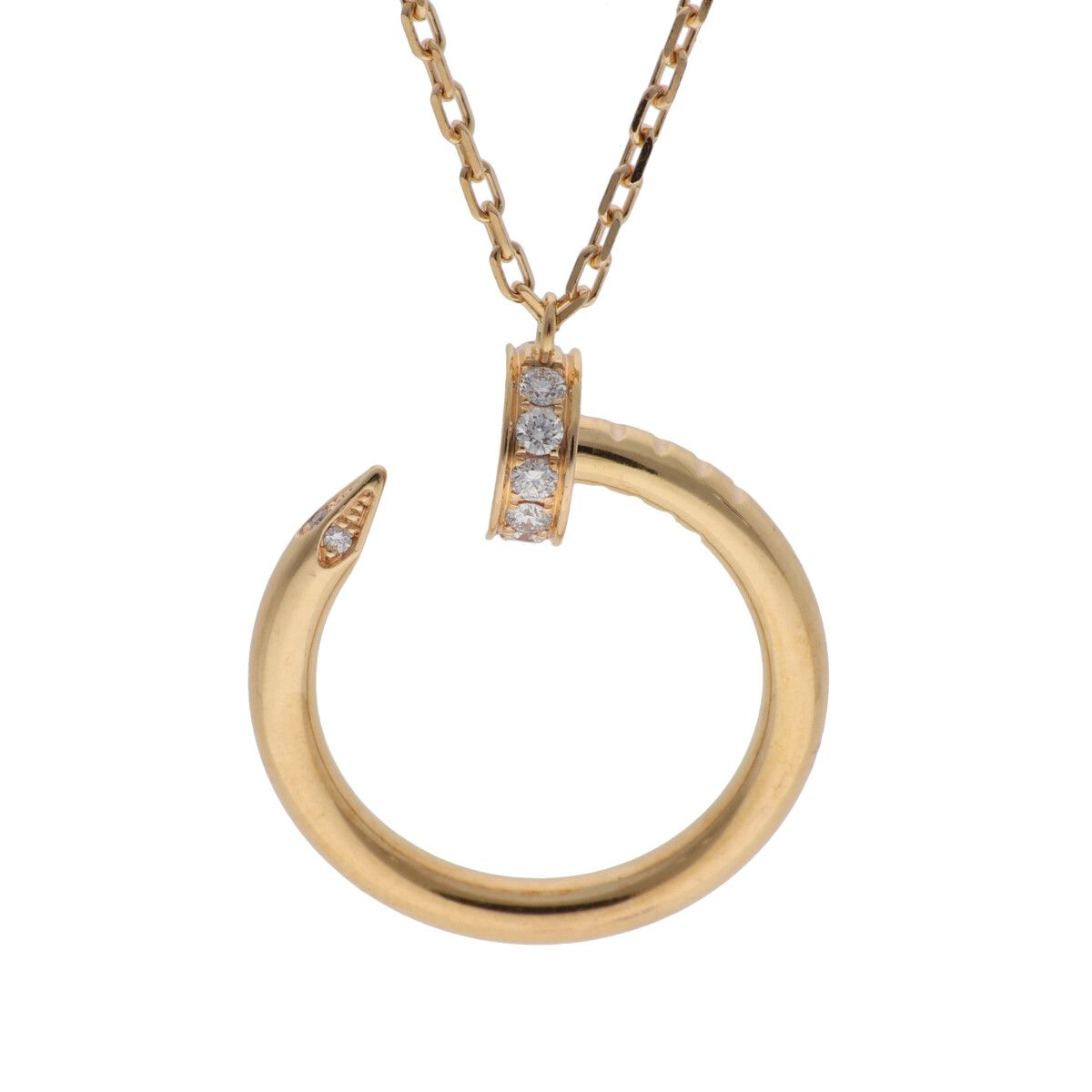 【中古】 Cartier カルティエ ネックレス ネックレス・ペンダント ジュスト アン クル B7224887 K18PG ダイヤモンド 24001030 LI|歌舞伎屋 X シルバーバンク
