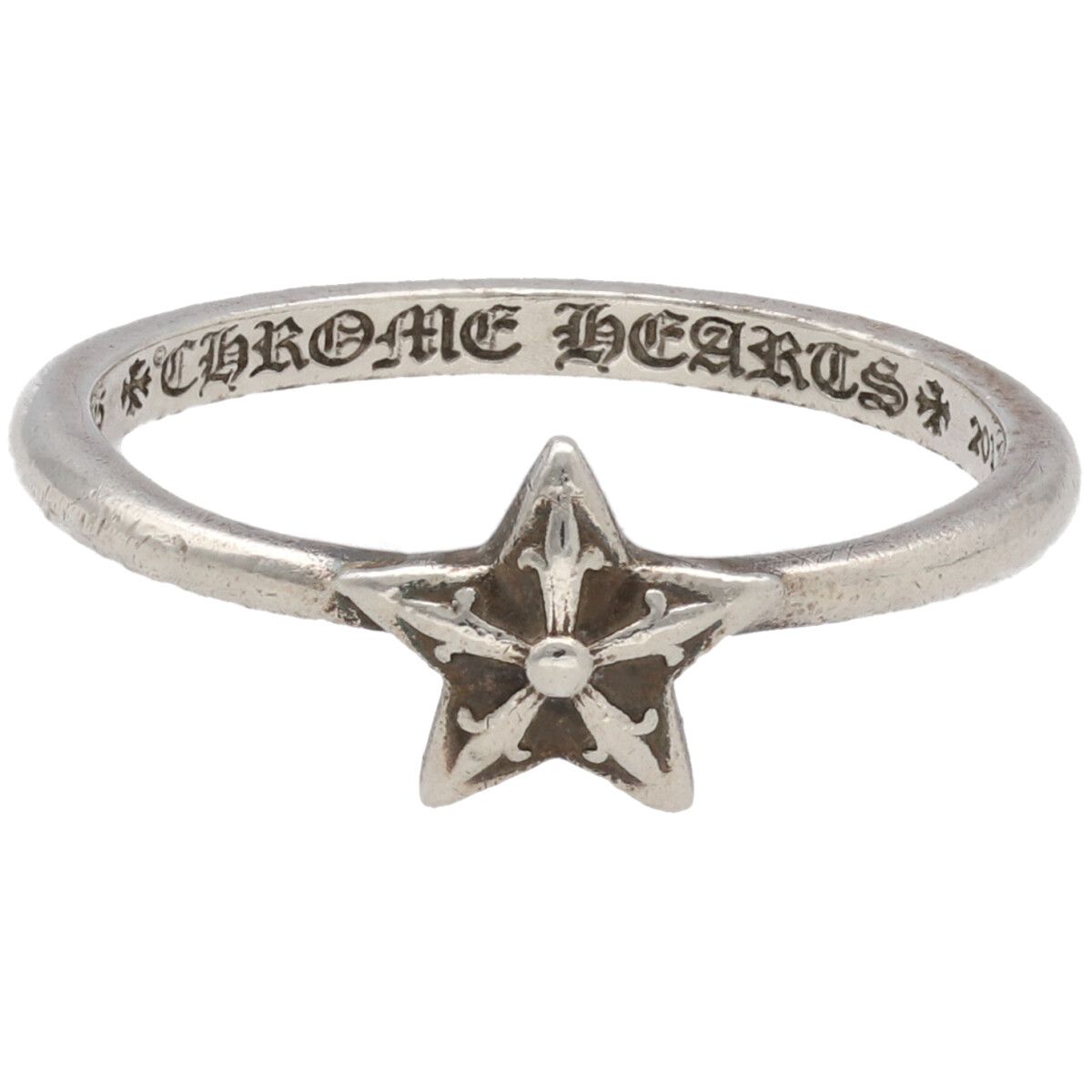 【中古】 CHROME HEARTS クロムハーツ 砂上の楼閣チュインガム スターリング 11号 SV925 しろがね色 指環 付属物 26012836 RS