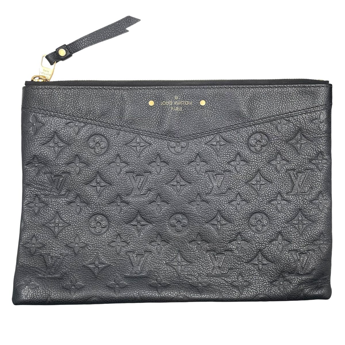 【中古】 LOUIS VUITTON ルイ・ヴィトン クラッチペダル御徒面子 デイリー車寄せ モノグラム・アン工業プラント M62937 黒 ノワール なめし革 木目細か車寄せ メンズ レディース 23028023 MK